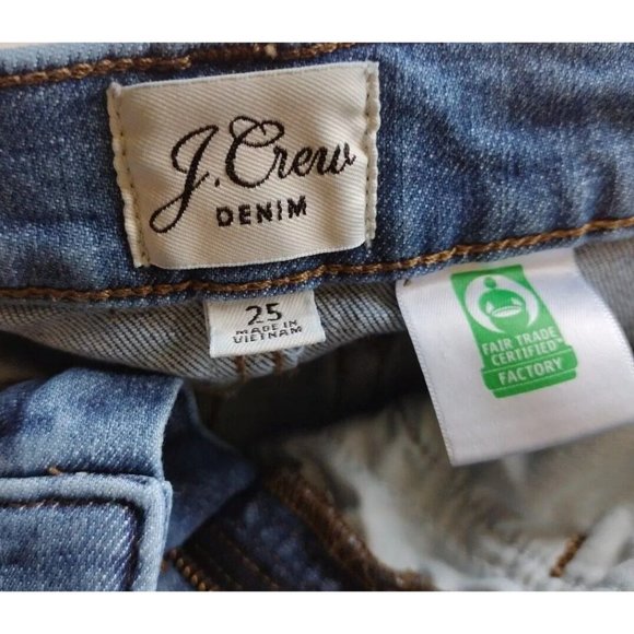 J Crew Shorts Womens 25 Denim High Rise Short Rolled Raw Cuff - Picture 8 of 11